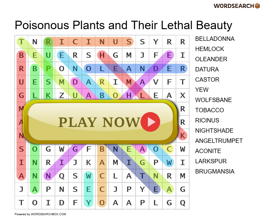 Poisonous Plants and Their Lethal Beauty