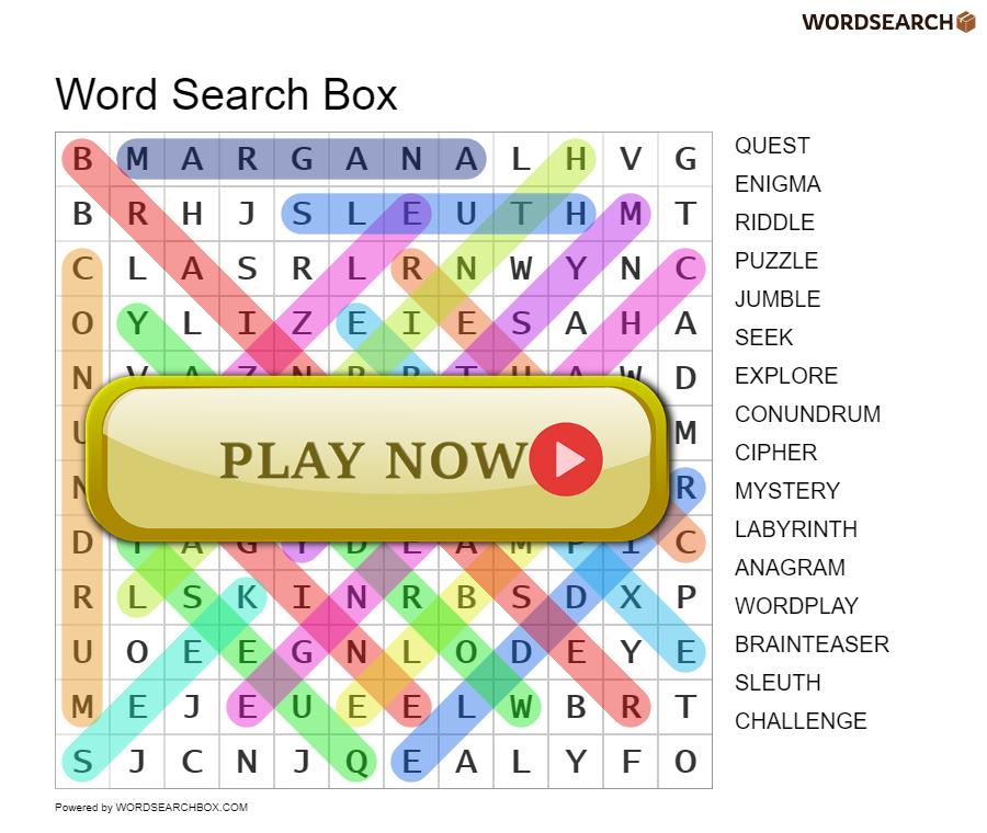 Word Search Box