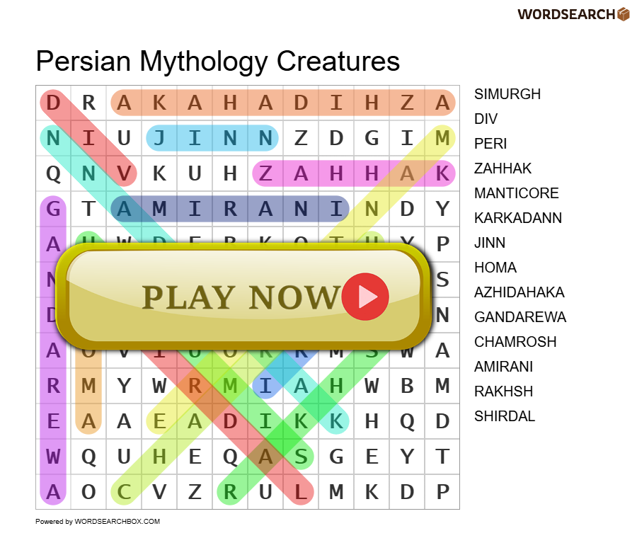 Persian Mythology Creatures