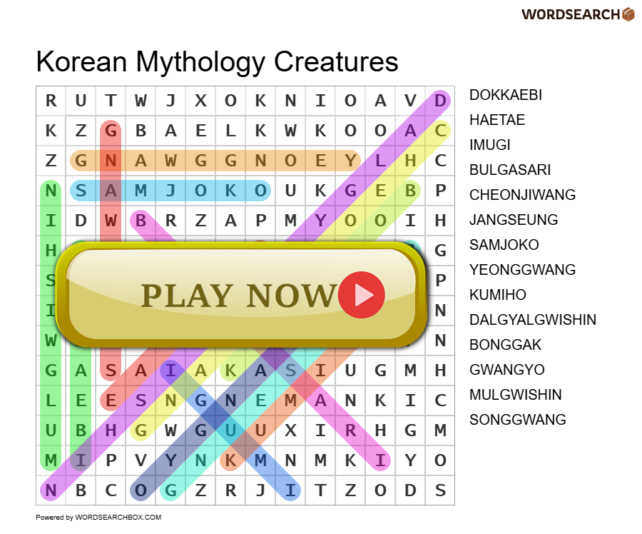 Korean Mythology Creatures