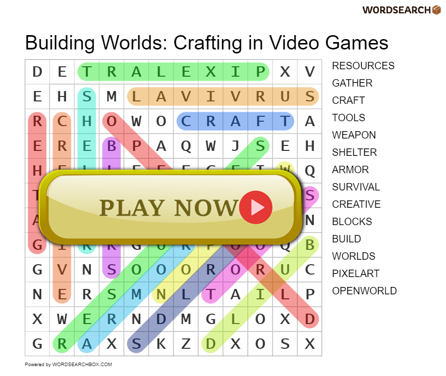Building Worlds: Crafting in Video Games