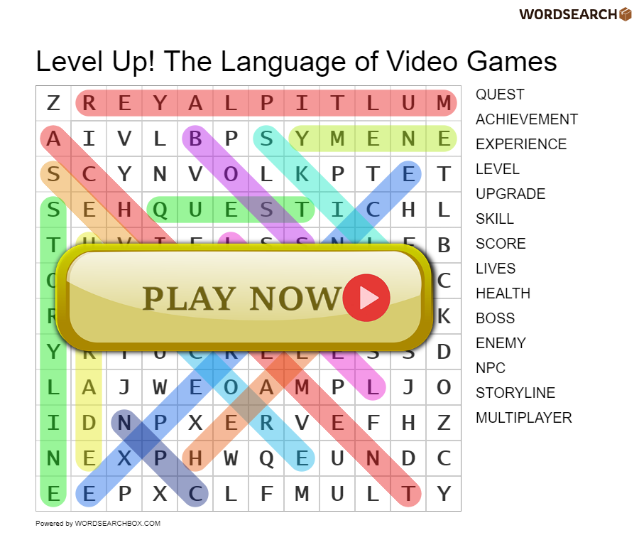 Level Up! The Language of Video Games