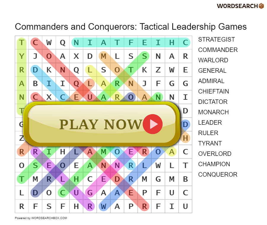 Commanders and Conquerors: Tactical Leadership Games