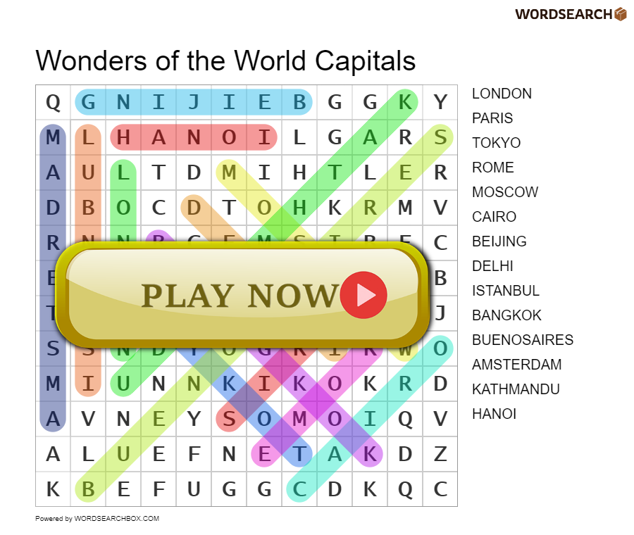 Wonders of the World Capitals