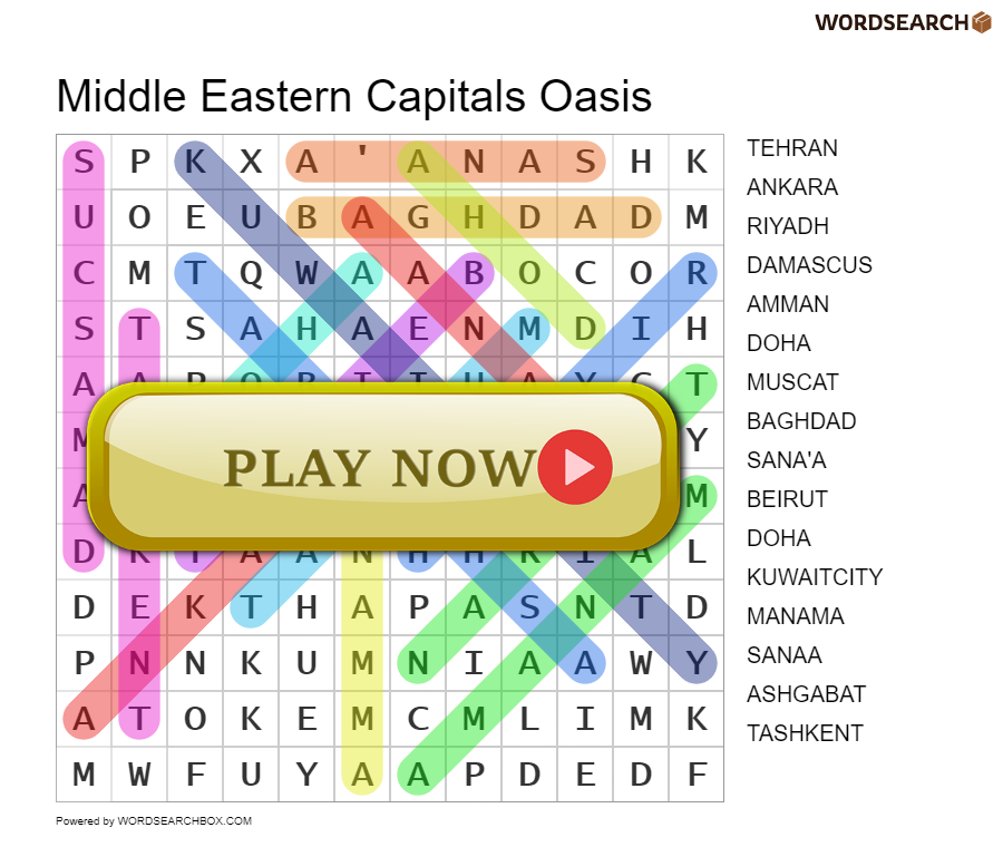 Middle Eastern Capitals Oasis