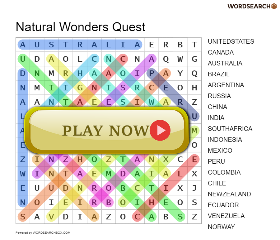 Natural Wonders Quest