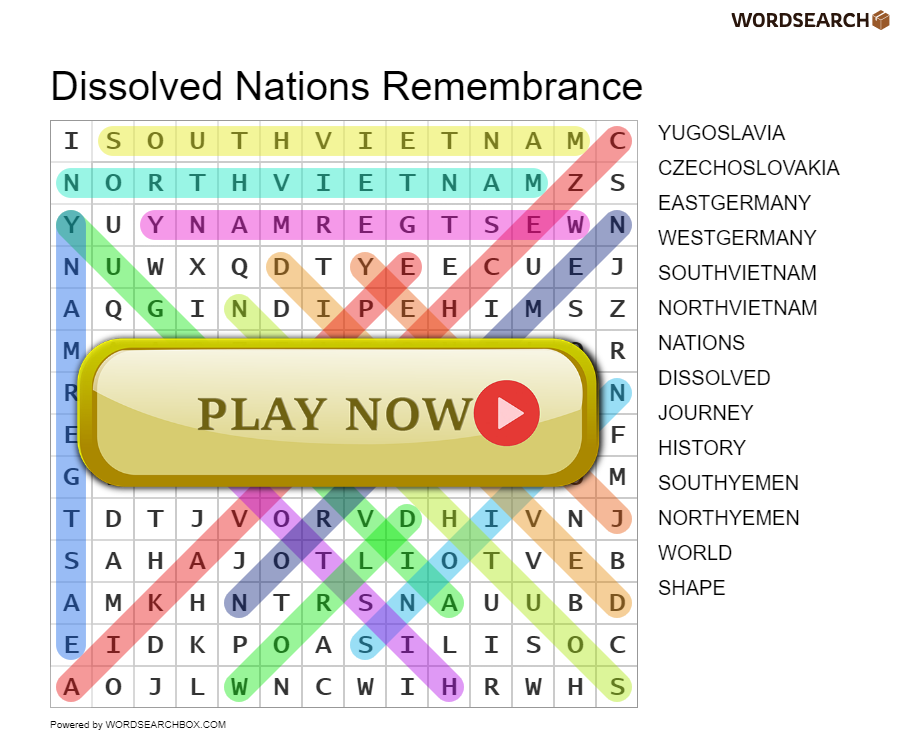 Dissolved Nations Remembrance