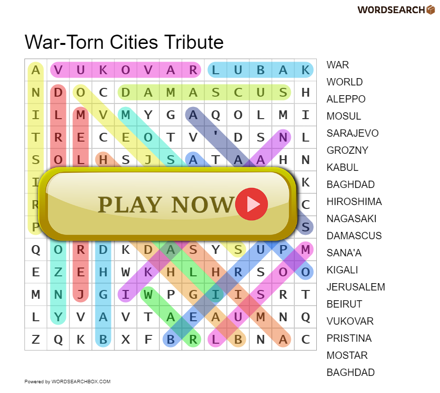War-Torn Cities Tribute
