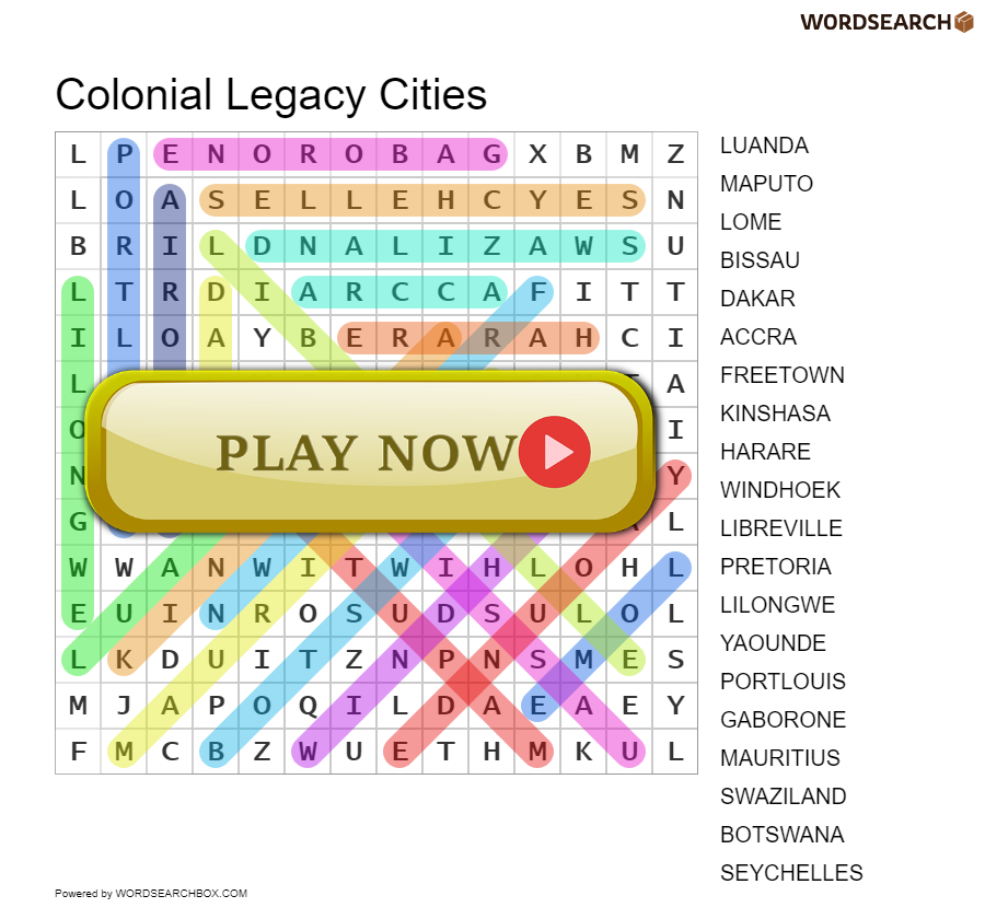 Colonial Legacy Cities