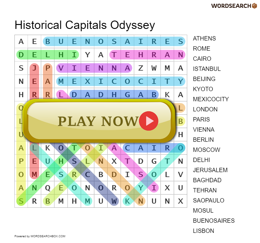 Historical Capitals Odyssey