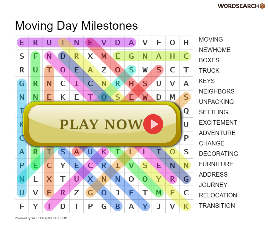 Moving Day Milestones