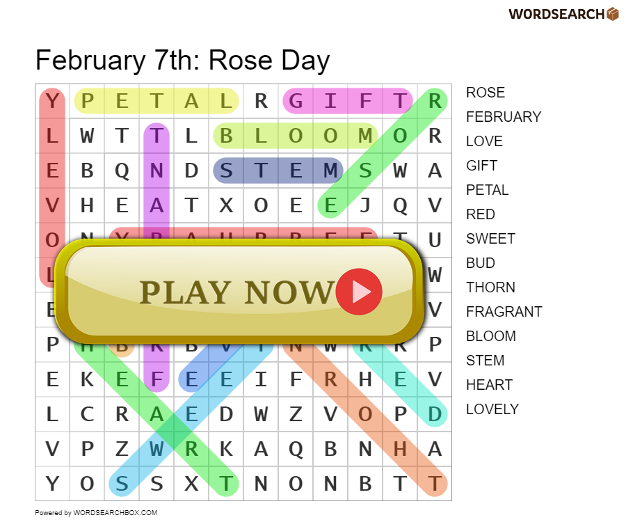 February 7th: Rose Day