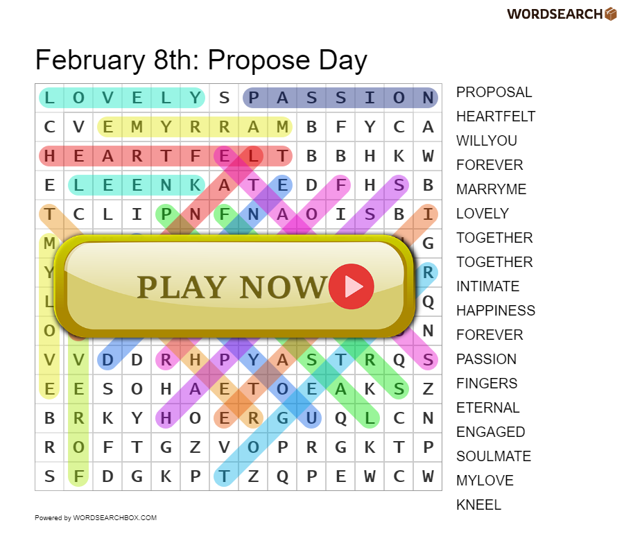 February 8th: Propose Day